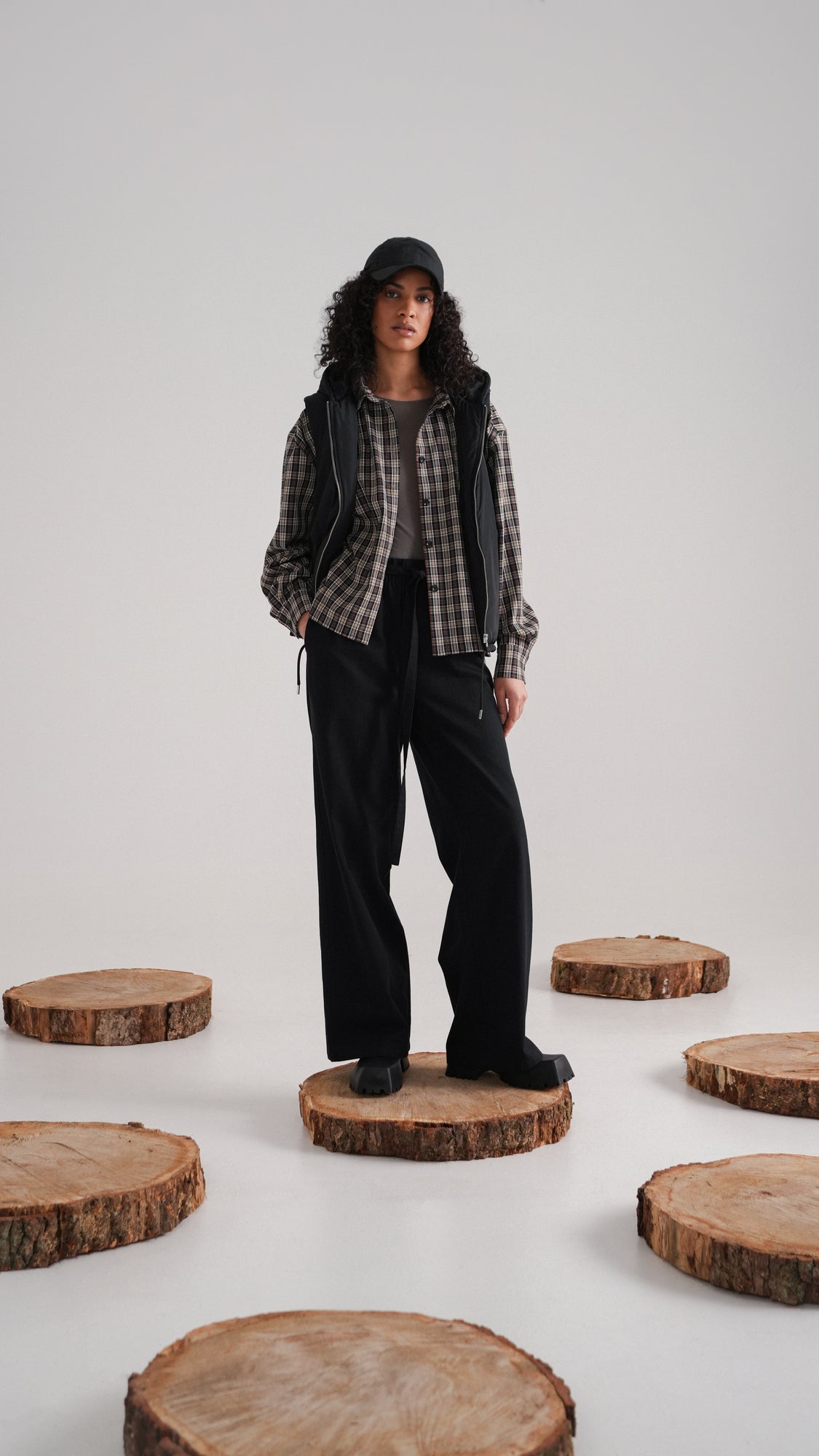 Wool checked shirt