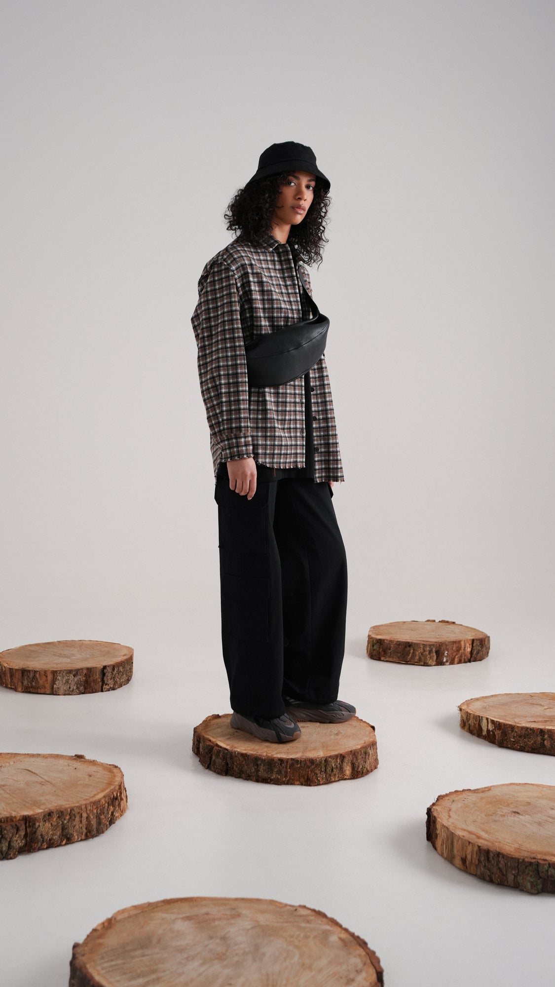 Wool checked shirt