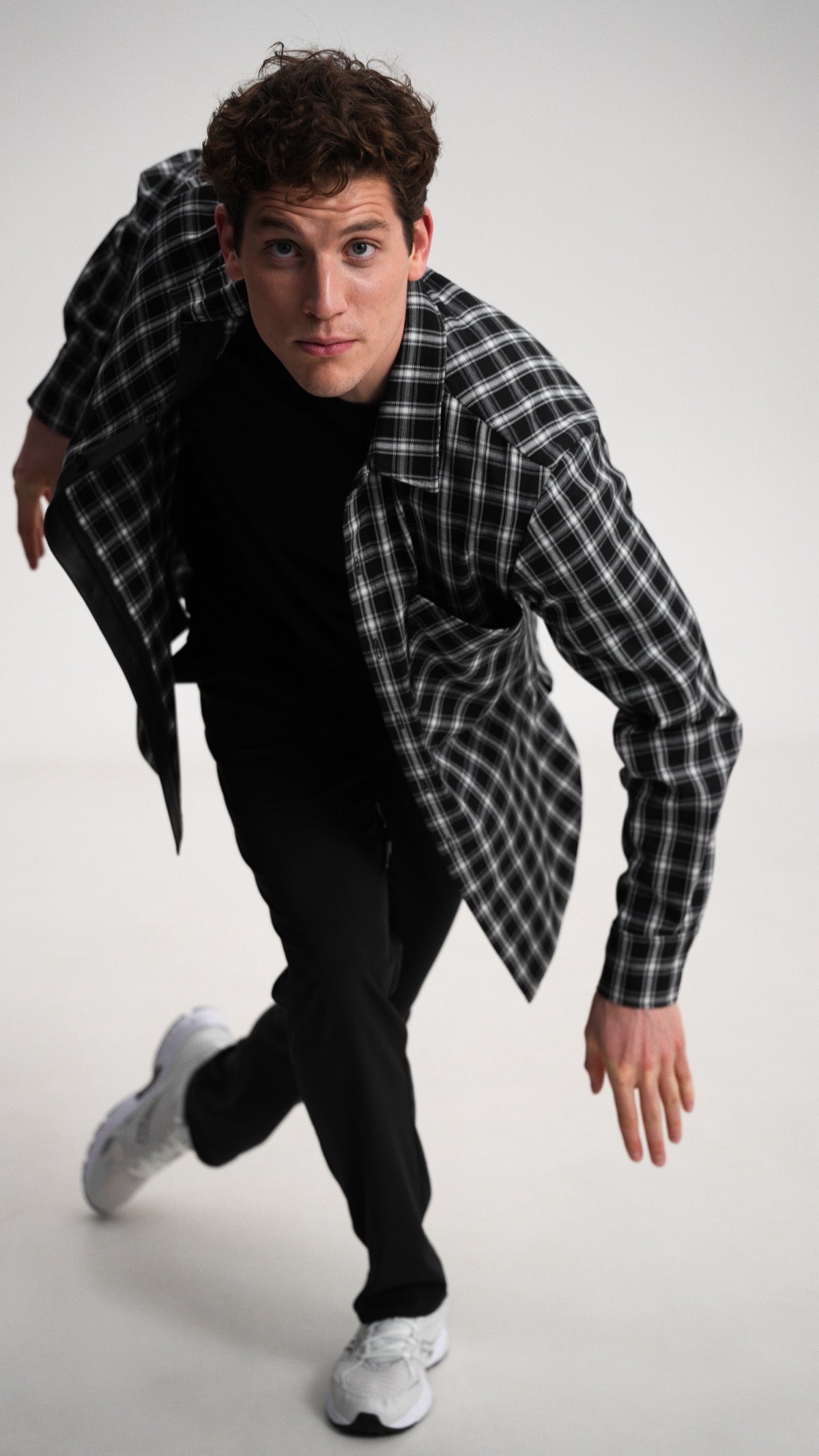 Shirt with leather inserts