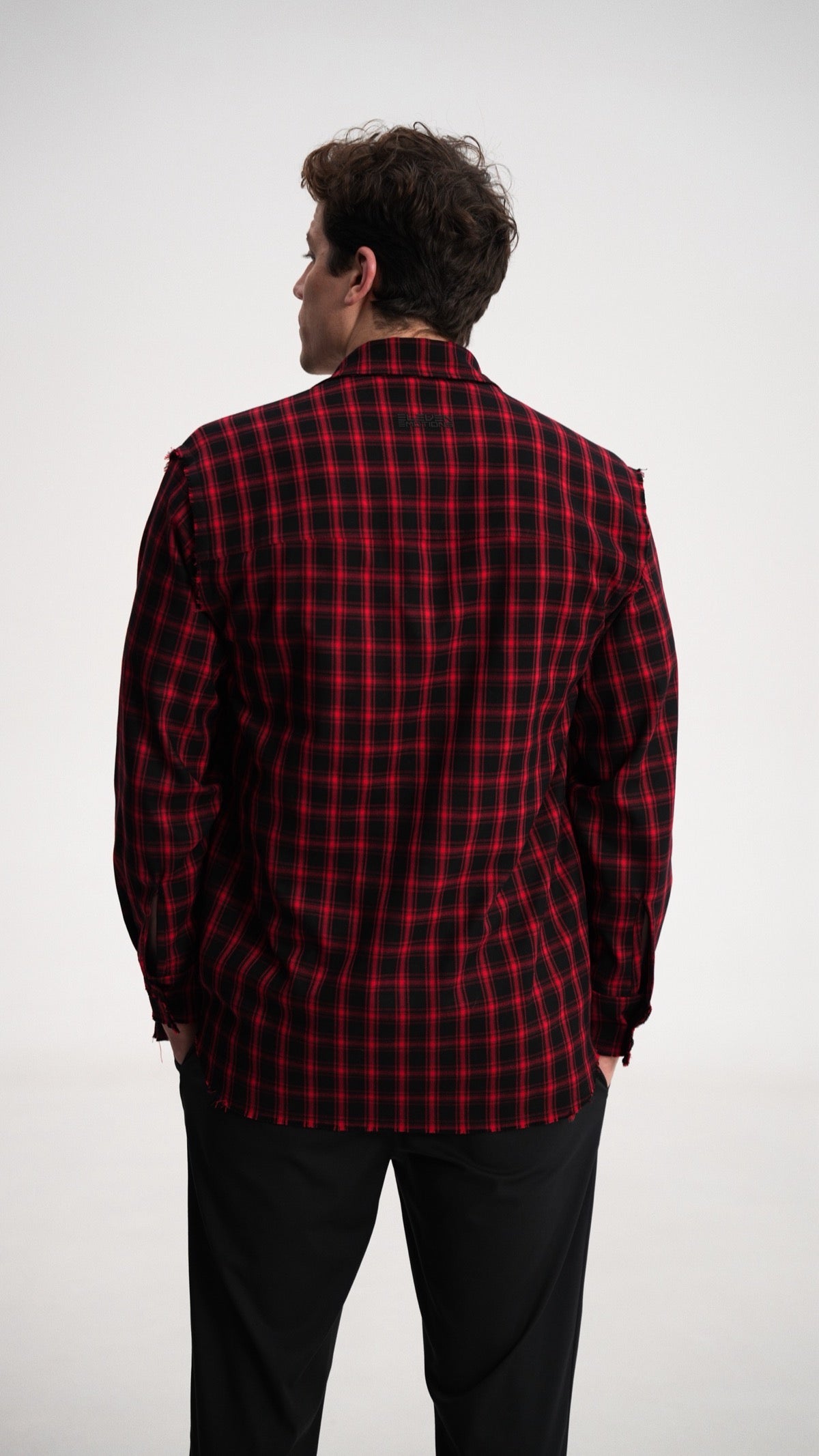 Shirt with leather inserts