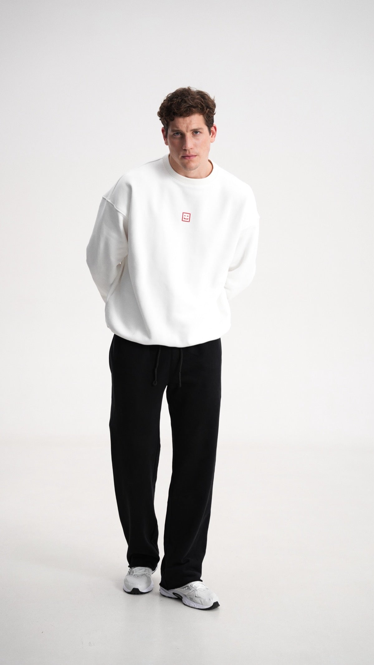 Straight-cut wool trousers