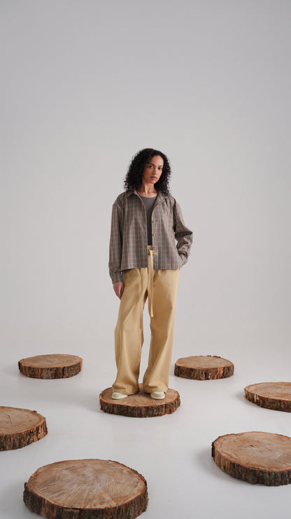 Checkered wool shirt