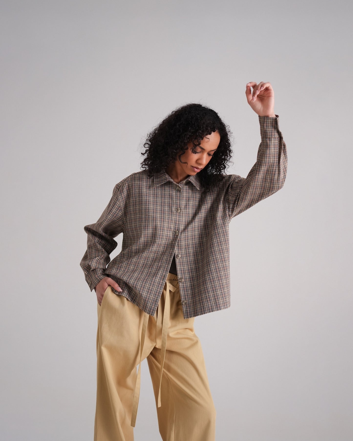 Checkered wool shirt