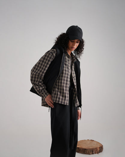 Wool checked shirt