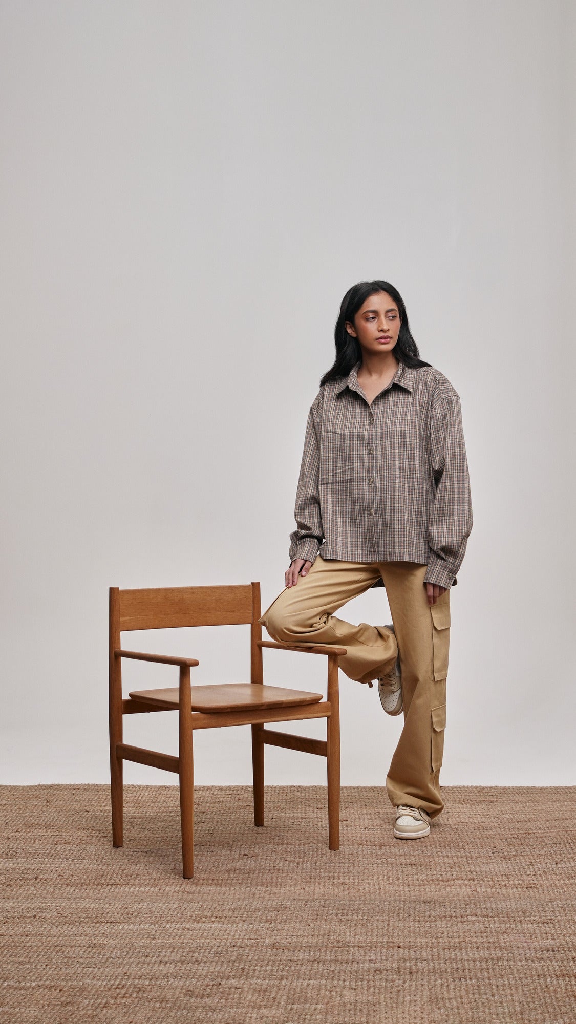 Checkered wool shirt