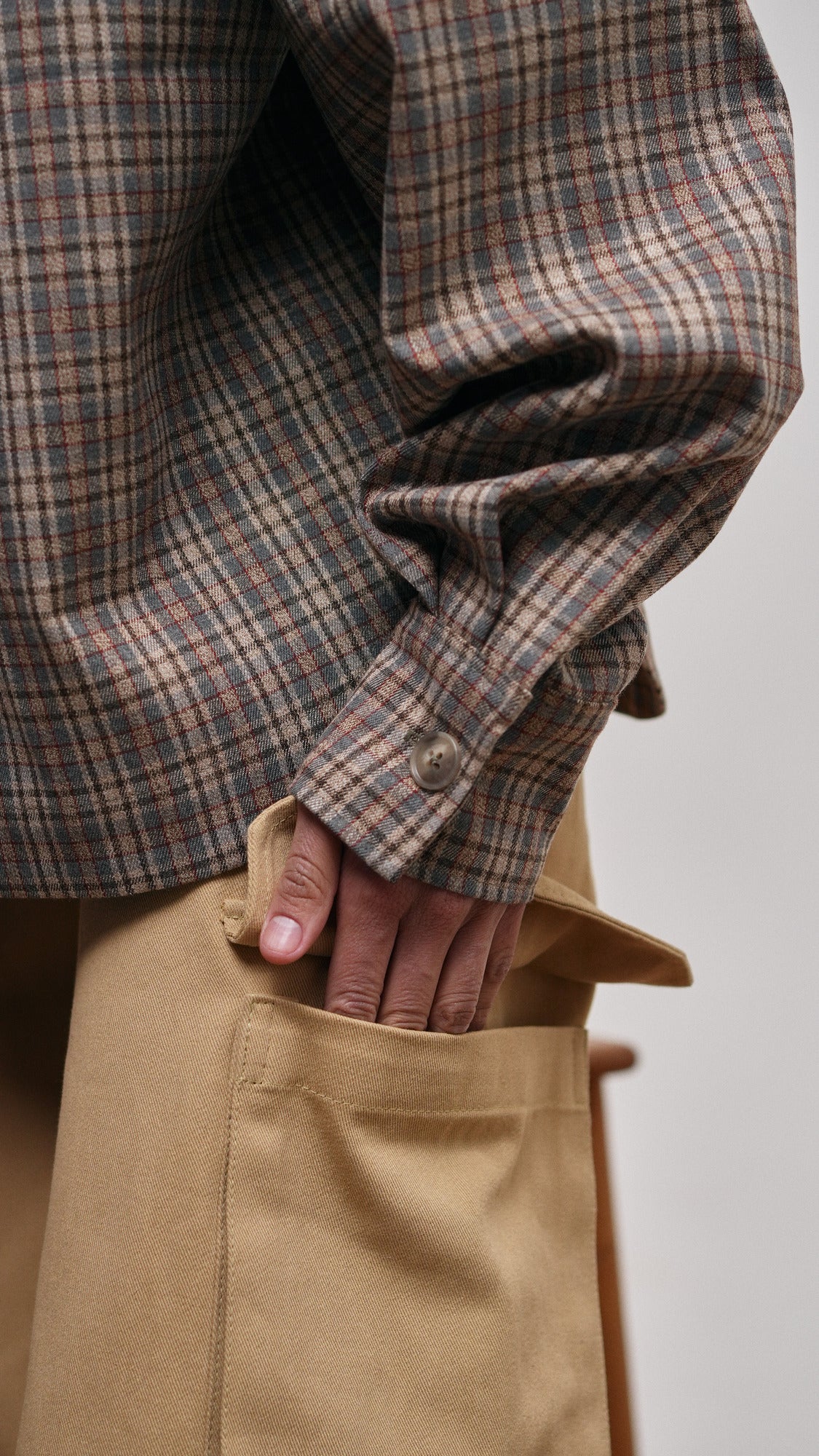 Checkered wool shirt