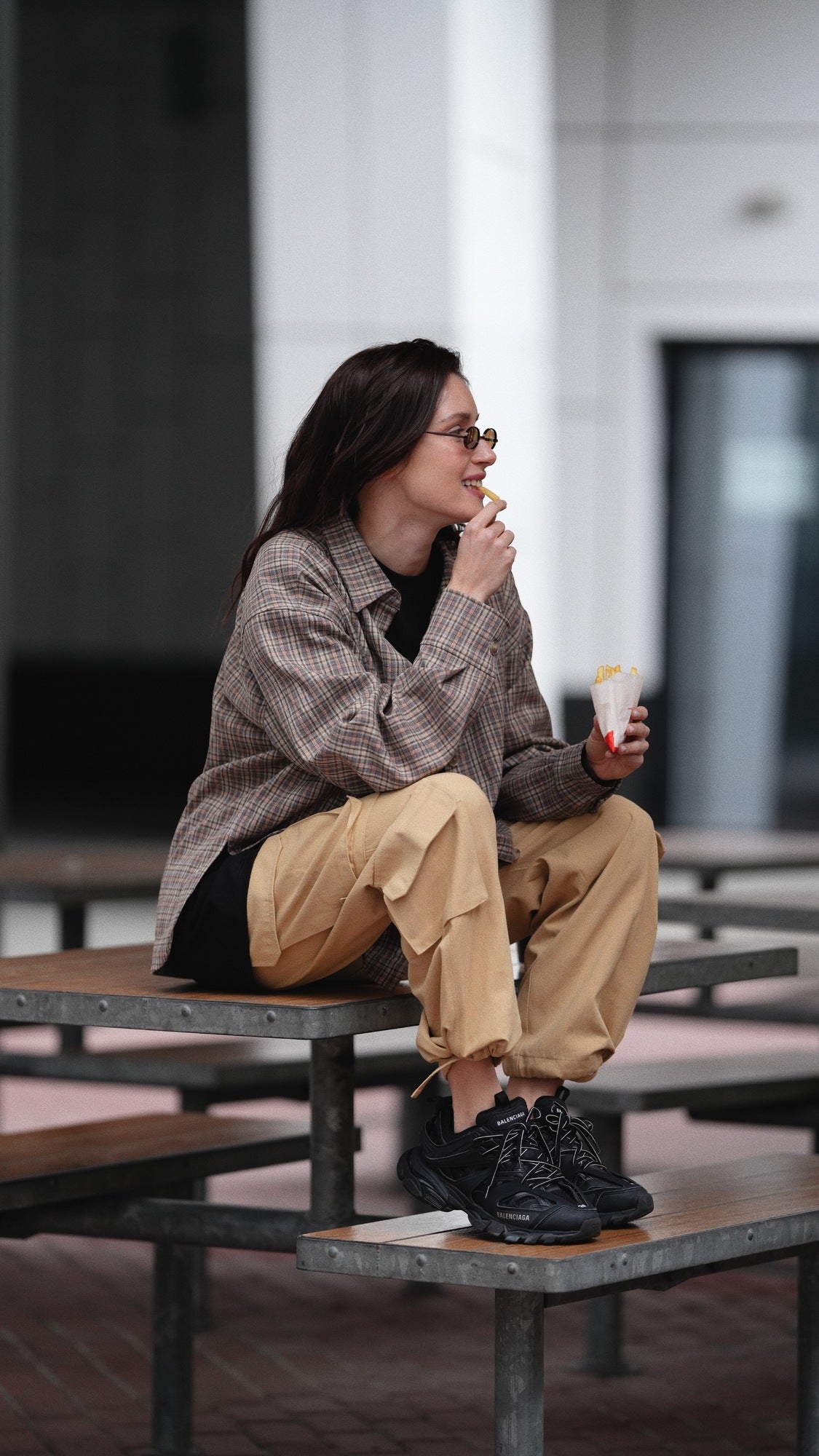 Checkered wool shirt