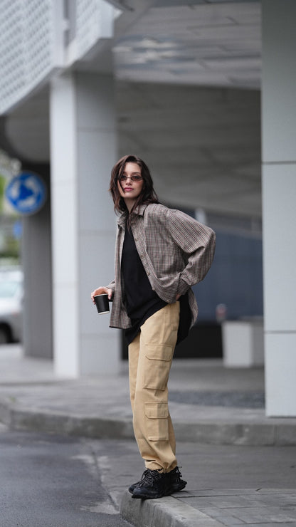 Checkered wool shirt