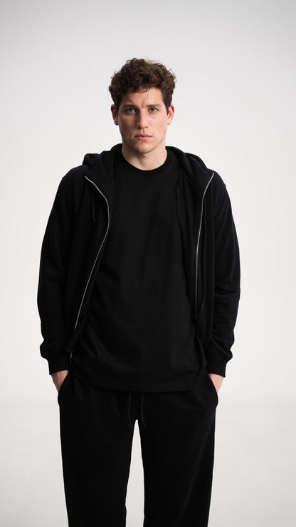 Straight-cut wool trousers