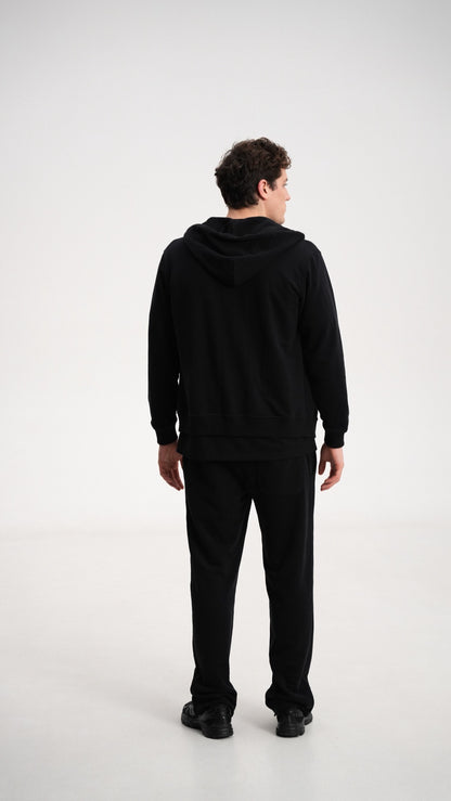 Straight-cut wool trousers