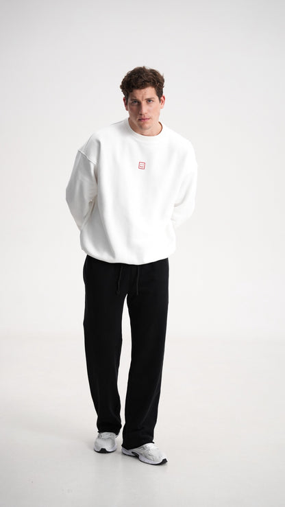 Straight-cut wool trousers